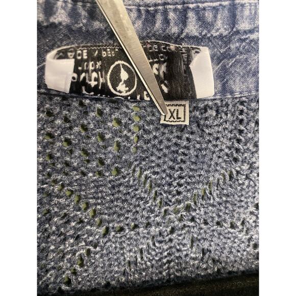 American South Side Shirt Womens XL Embroidered Denim Long Sleeve Peru Made - Picture 7 of 11